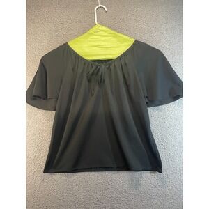 Graff California Wear‎ Top, Keyhole Tie at Neck, Black   XL